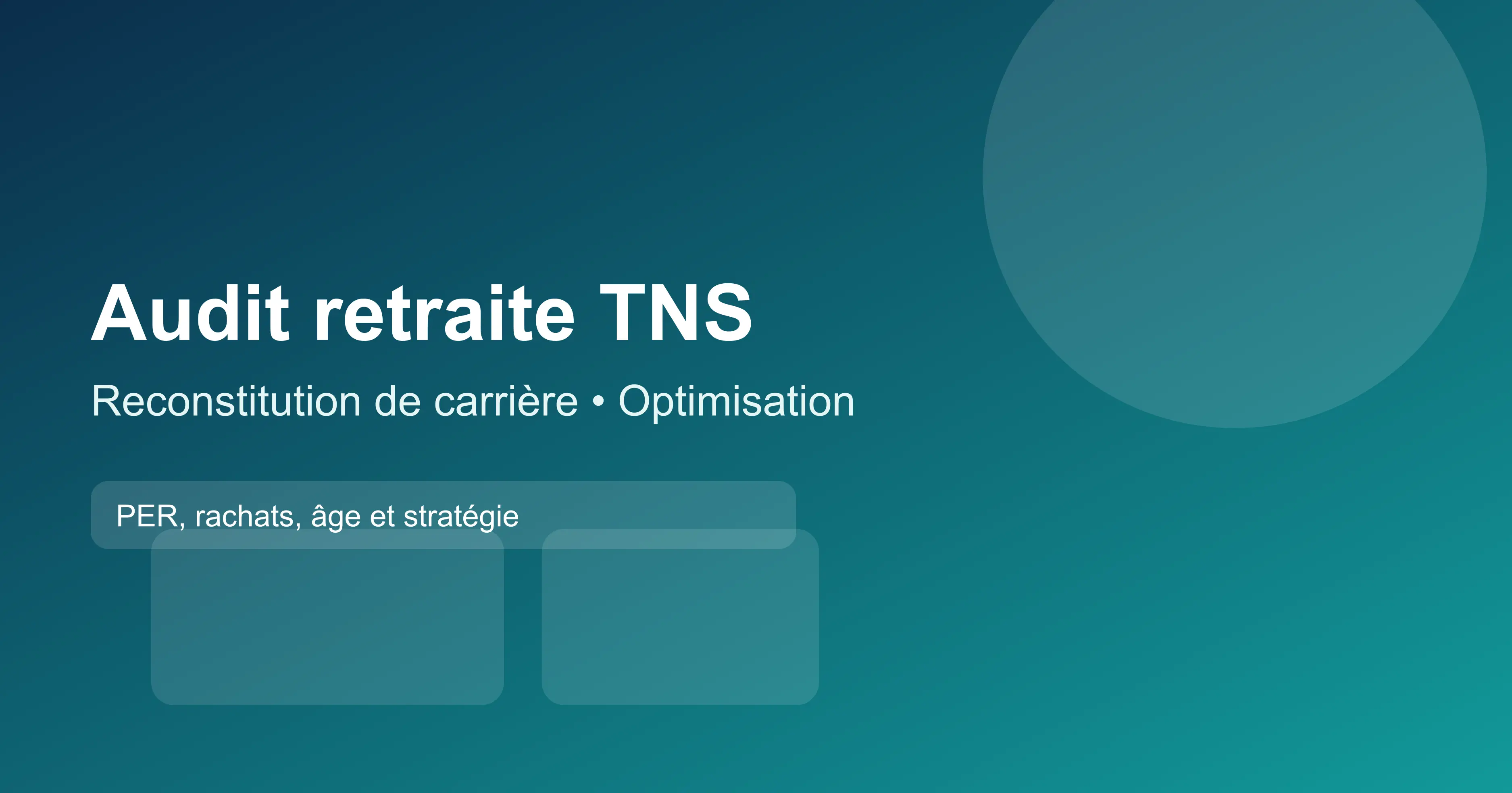 Audit retraite TNS
