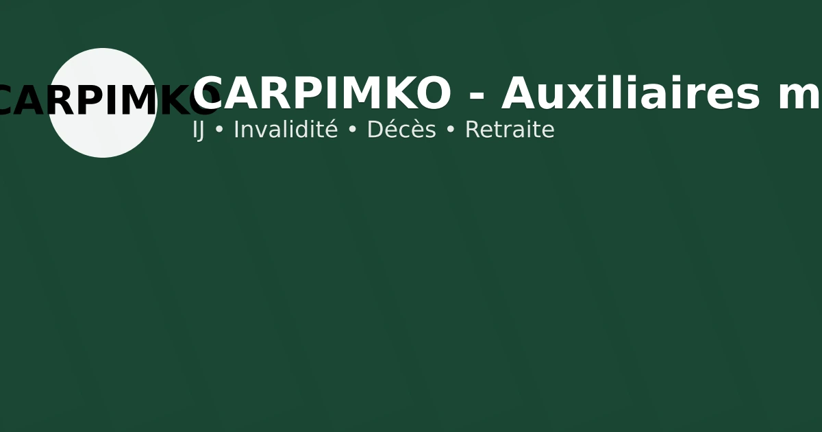 CARPIMKO – Auxiliaires médicaux