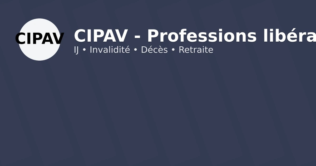 CIPAV – Professions libérales